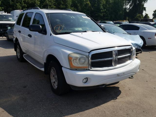 1D8HB58D74F158874 - 2004 DODGE DURANGO LI WHITE photo 1