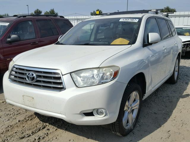 JTEES42A582033407 - 2008 TOYOTA HIGHLANDER WHITE photo 2