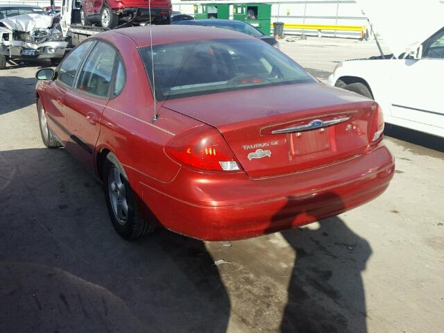 1FAHP53U61A149122 - 2001 FORD TAURUS MAROON photo 3