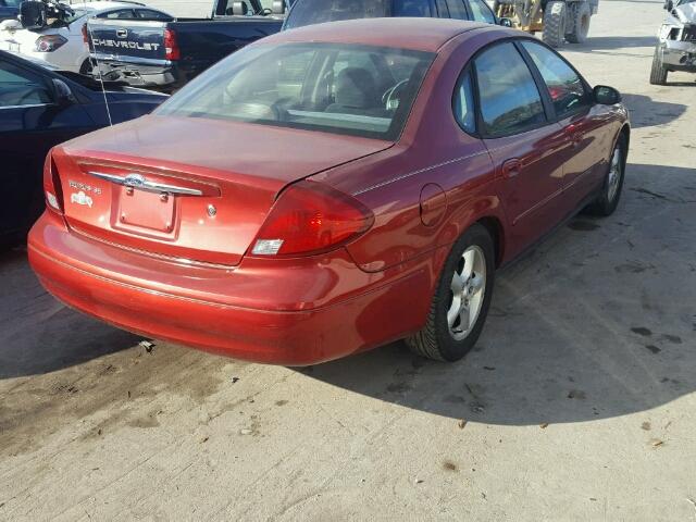 1FAHP53U61A149122 - 2001 FORD TAURUS MAROON photo 4