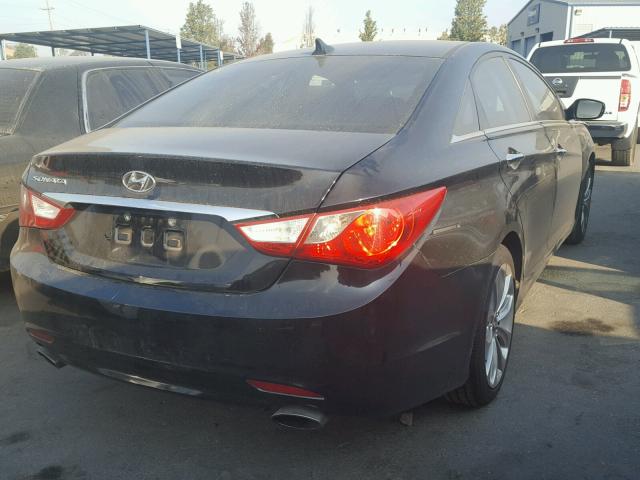 5NPEC4AC1BH221920 - 2011 HYUNDAI SONATA BLACK photo 4