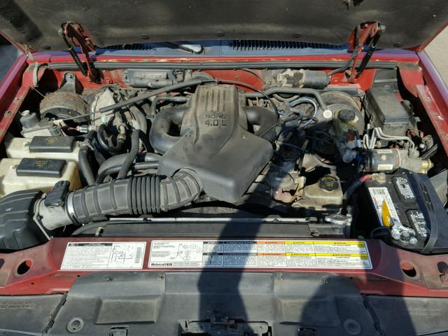 1FMDU34E9VUD46038 - 1997 FORD EXPLORER RED photo 7