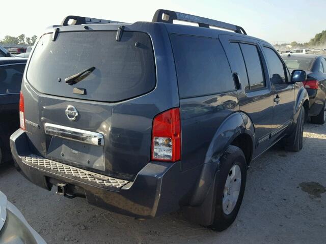 5N1AR18U55C767528 - 2005 NISSAN PATHFINDER CHARCOAL photo 4