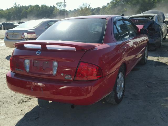 3N1CB51D36L625996 - 2006 NISSAN SENTRA RED photo 4