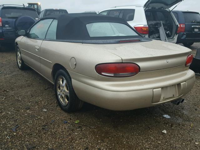 3C3EL55HXYT204204 - 2000 CHRYSLER SEBRING TAN photo 3