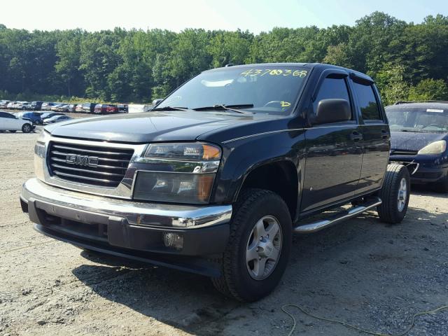 1GTDT43E588215149 - 2008 GMC CANYON SLE BLACK photo 2