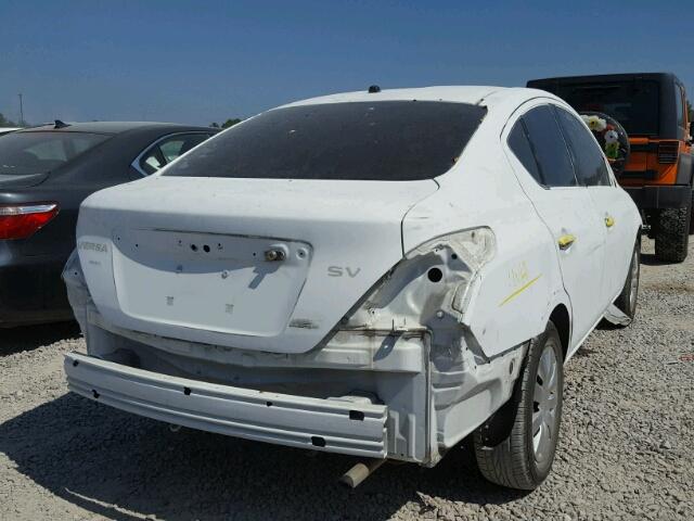 3N1CN7APXCL886941 - 2012 NISSAN VERSA S WHITE photo 4