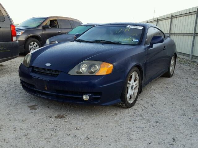 KMHHN65F63U037051 - 2003 HYUNDAI TIBURON GT BLUE photo 2