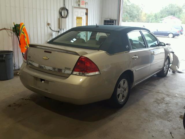 2G1WT58K781220331 - 2008 CHEVROLET IMPALA LT GOLD photo 4