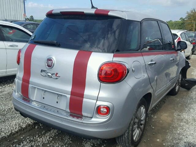 ZFBCFABH6EZ026760 - 2014 FIAT 500L EASY SILVER photo 4