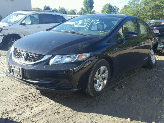 2HGFB2F53EH549490 - 2014 HONDA CIVIC LX BLACK photo 2