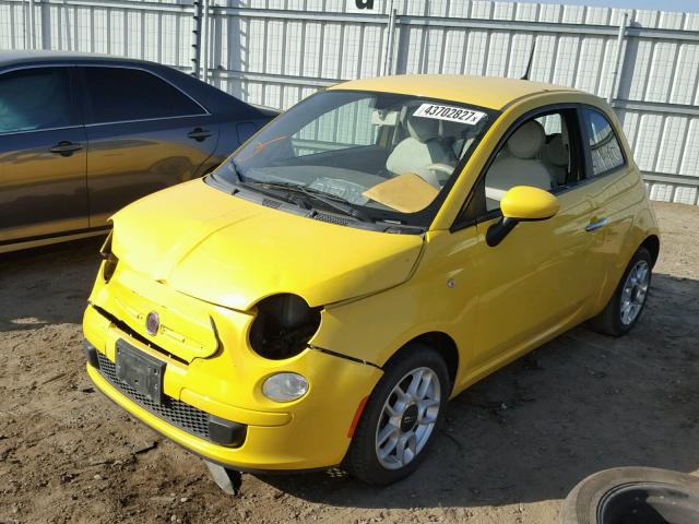 3C3CFFAR0CT131095 - 2012 FIAT 500 POP YELLOW photo 2