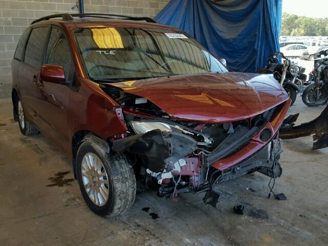 5TDYK4CC9AS324511 - 2010 TOYOTA SIENNA XLE RED photo 1