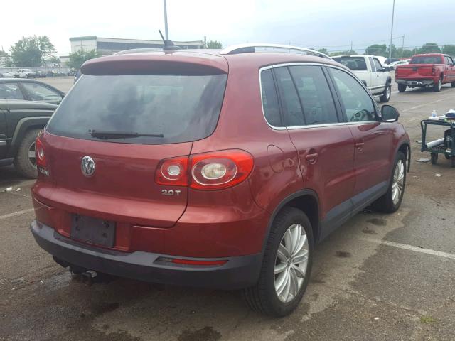 WVGBV75N69W529143 - 2009 VOLKSWAGEN TIGUAN SE RED photo 4