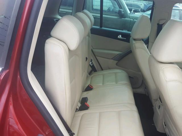 WVGBV75N69W529143 - 2009 VOLKSWAGEN TIGUAN SE RED photo 6