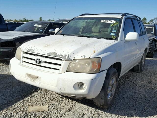 JTEGD21A160138317 - 2006 TOYOTA HIGHLANDER WHITE photo 2