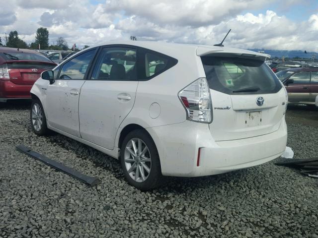 JTDZN3EU8D3239936 - 2013 TOYOTA PRIUS V WHITE photo 3