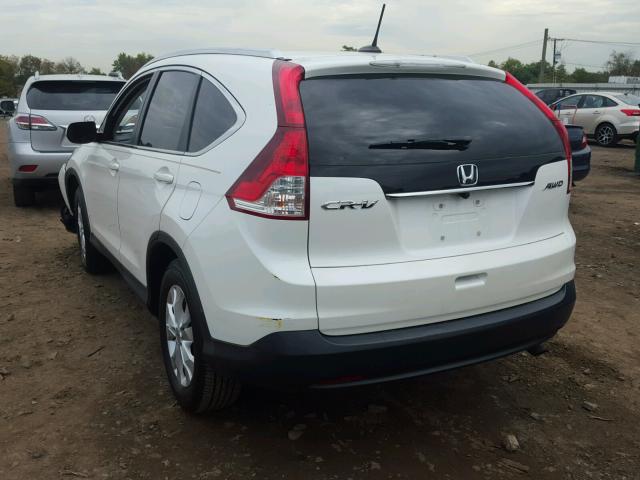 5J6RM4H78DL051524 - 2013 HONDA CR-V EXL WHITE photo 3