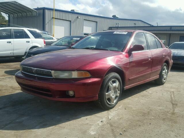 4A3AA46GX1E187150 - 2001 MITSUBISHI GALANT ES MAROON photo 2