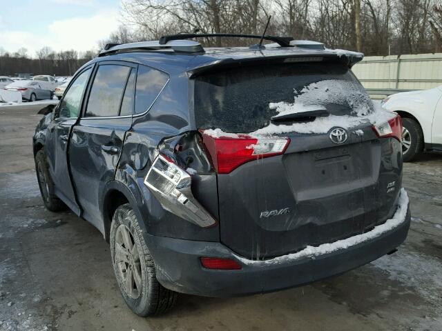 2T3RFREV5FW250756 - 2015 TOYOTA RAV4 XLE GRAY photo 3