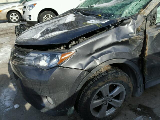 2T3RFREV5FW250756 - 2015 TOYOTA RAV4 XLE GRAY photo 9