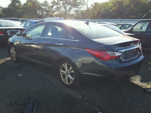 5NPEC4AC1BH181130 - 2011 HYUNDAI SONATA SE BLUE photo 3