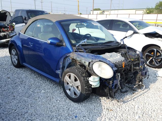 3VWPF31Y37M413716 - 2007 VOLKSWAGEN NEW BEETLE BLUE photo 1