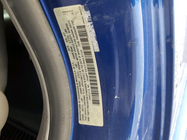 3VWPF31Y37M413716 - 2007 VOLKSWAGEN NEW BEETLE Mavi foto 10