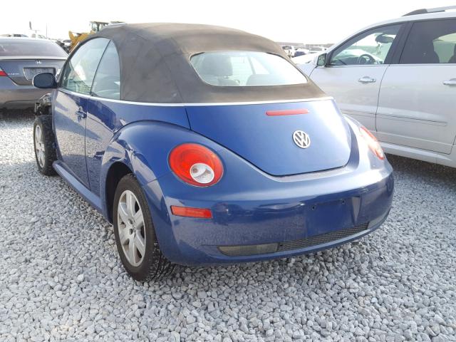 3VWPF31Y37M413716 - 2007 VOLKSWAGEN NEW BEETLE Mavi foto 3