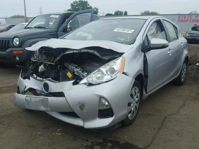 JTDKDTB37C1507921 - 2012 TOYOTA PRIUS C SILVER photo 2