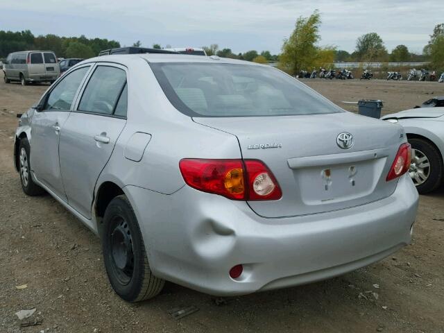 1NXBU4EE6AZ356371 - 2010 TOYOTA COROLLA BA SILVER photo 3