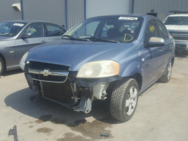 KL1TD56617B108076 - 2007 CHEVROLET AVEO BASE Կապույտ լուսանկար 2