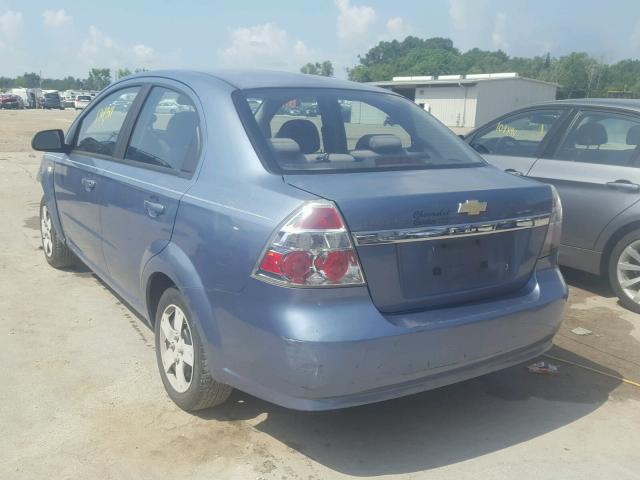 KL1TD56617B108076 - 2007 CHEVROLET AVEO BASE BLUE photo 3