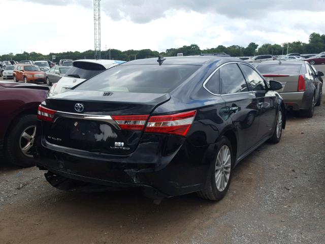 4T1BD1EB2DU005286 - 2013 TOYOTA AVALON HYB BLACK photo 4