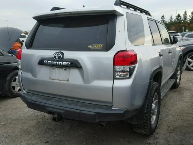 JTEBU5JR2B5059124 - 2011 TOYOTA 4RUNNER SR SILVER photo 4