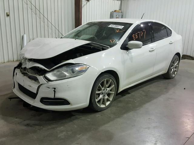 1C3CDFBA9DD302609 - 2013 DODGE DART SXT WHITE photo 2