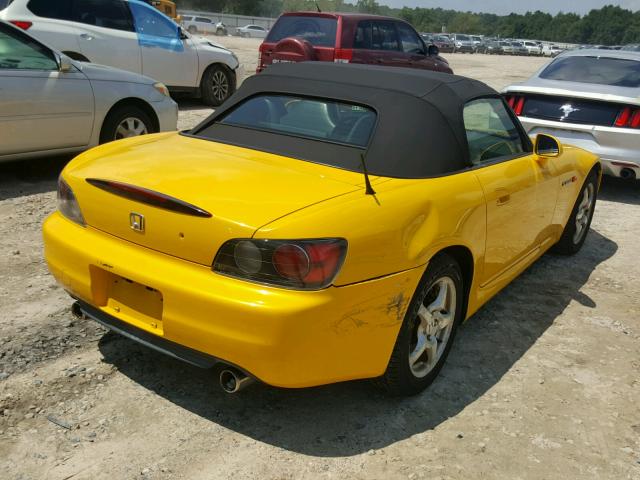 JHMAP11443T006912 - 2003 HONDA S2000 YELLOW photo 4