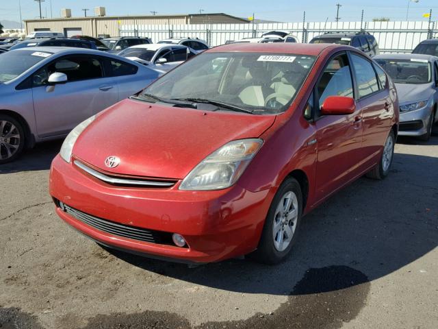 JTDKB20U683312156 - 2008 TOYOTA PRIUS RED photo 2