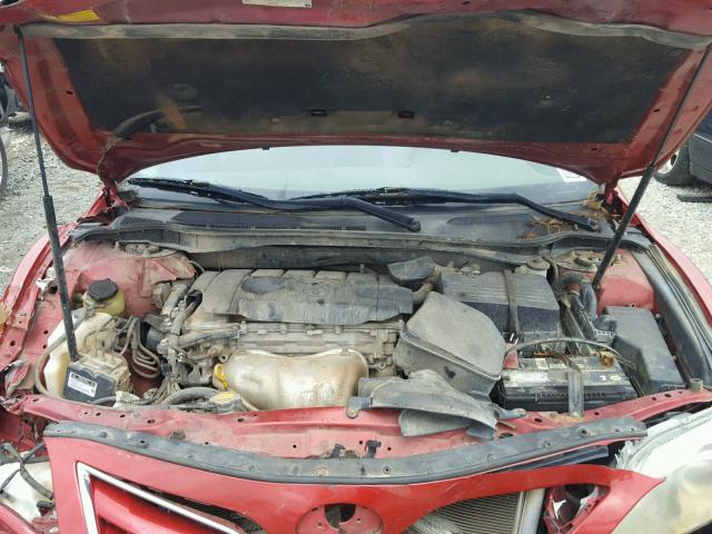 4T1BF3EK4AU112213 - 2010 TOYOTA CAMRY BASE წითელი ფოტო 7