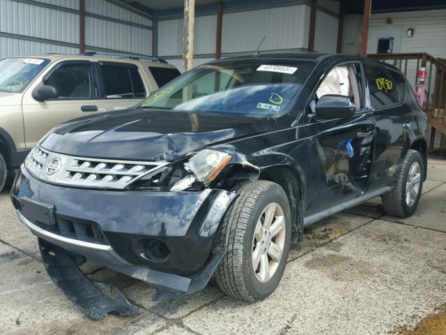 JN8AZ08WX7W655863 - 2007 NISSAN MURANO SL BLACK photo 2