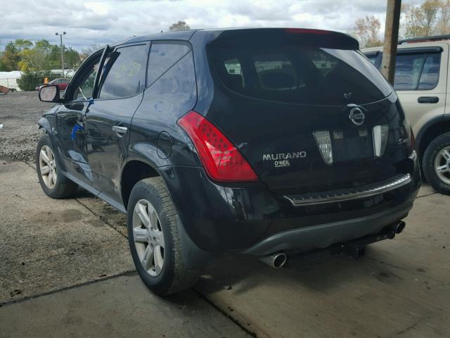 JN8AZ08WX7W655863 - 2007 NISSAN MURANO SL BLACK photo 3