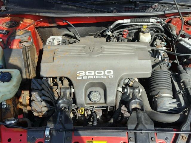 1G2WP52K3VF205256 - 1997 PONTIAC GRAND PRIX წითელი ფოტო 7