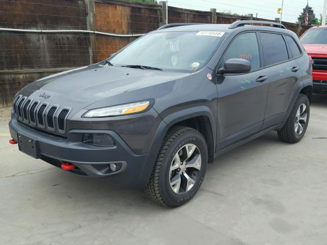 1C4PJMBS5GW318415 - 2016 JEEP CHEROKEE T CHARCOAL photo 2