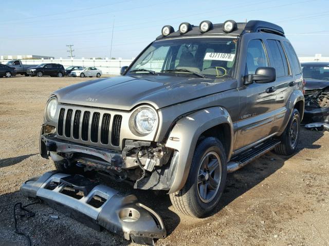 1J4GL38K63W651271 - 2003 JEEP LIBERTY RE TAN photo 2