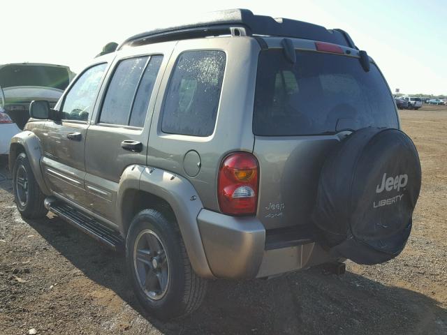 1J4GL38K63W651271 - 2003 JEEP LIBERTY RE TAN photo 3