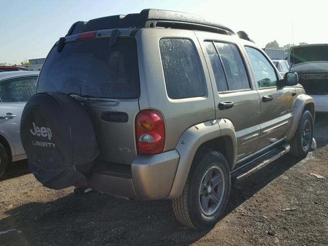 1J4GL38K63W651271 - 2003 JEEP LIBERTY RE TAN photo 4