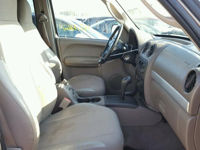 1J4GL38K63W651271 - 2003 JEEP LIBERTY RE TAN photo 5