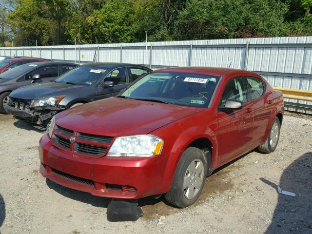 1B3CC4FB0AN201004 - 2010 DODGE AVENGER SX BURGUNDY photo 2