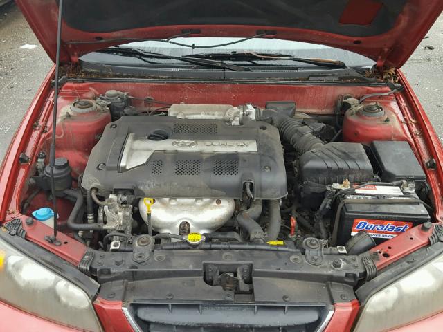 KMHDN46D55U031731 - 2005 HYUNDAI ELANTRA GL RED photo 7