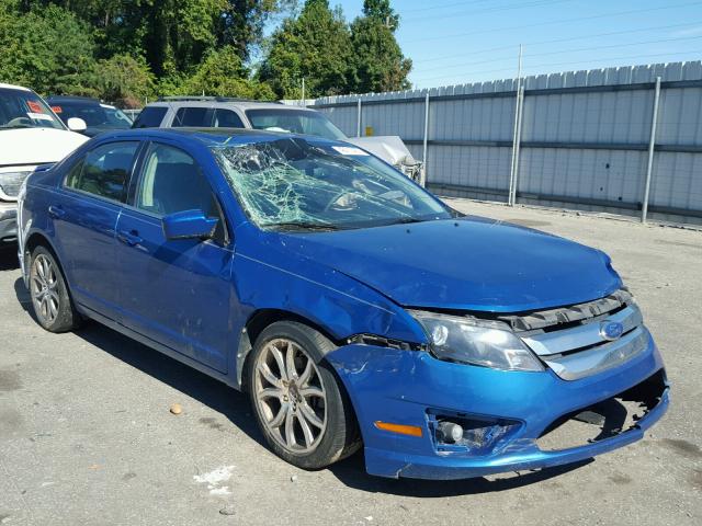 3FAHP0HA9BR283809 - 2011 FORD FUSION SE BLUE photo 1